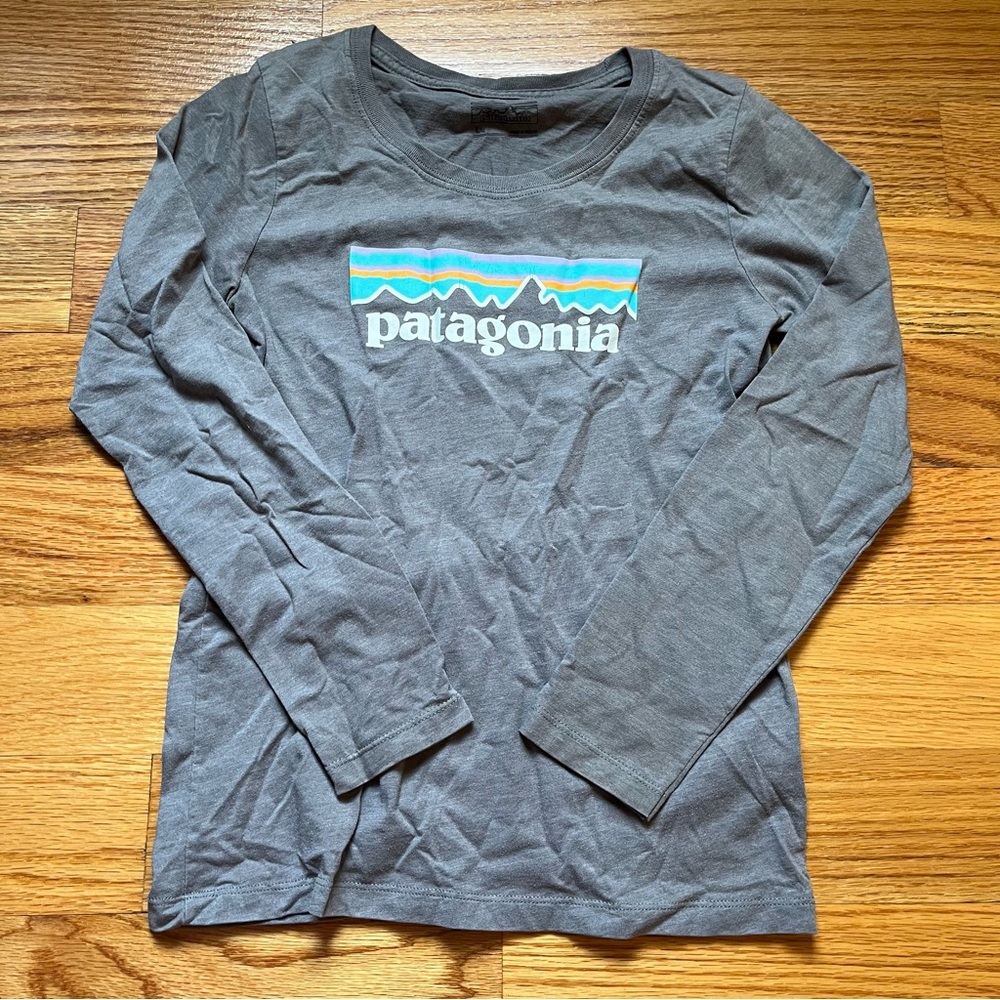 Patagonia gray long sleeve tshirt size large / 12